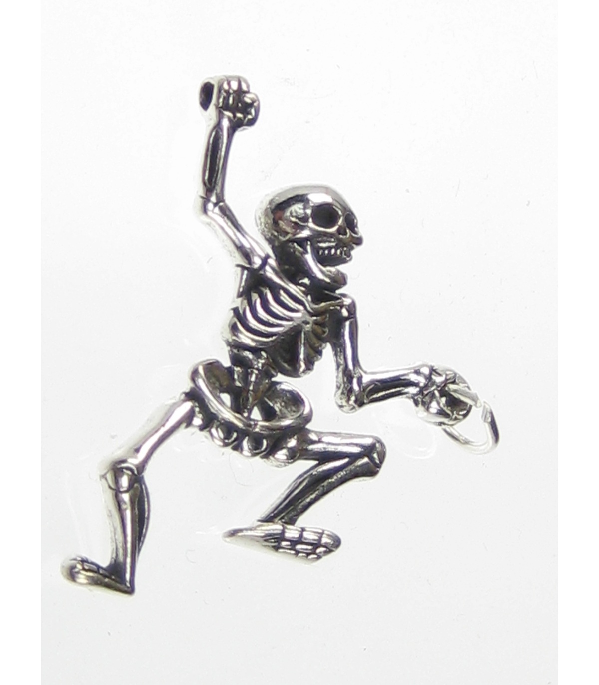 Skelett 2D Sterling Silber Charms Anhänger .925 x 1 Skelette