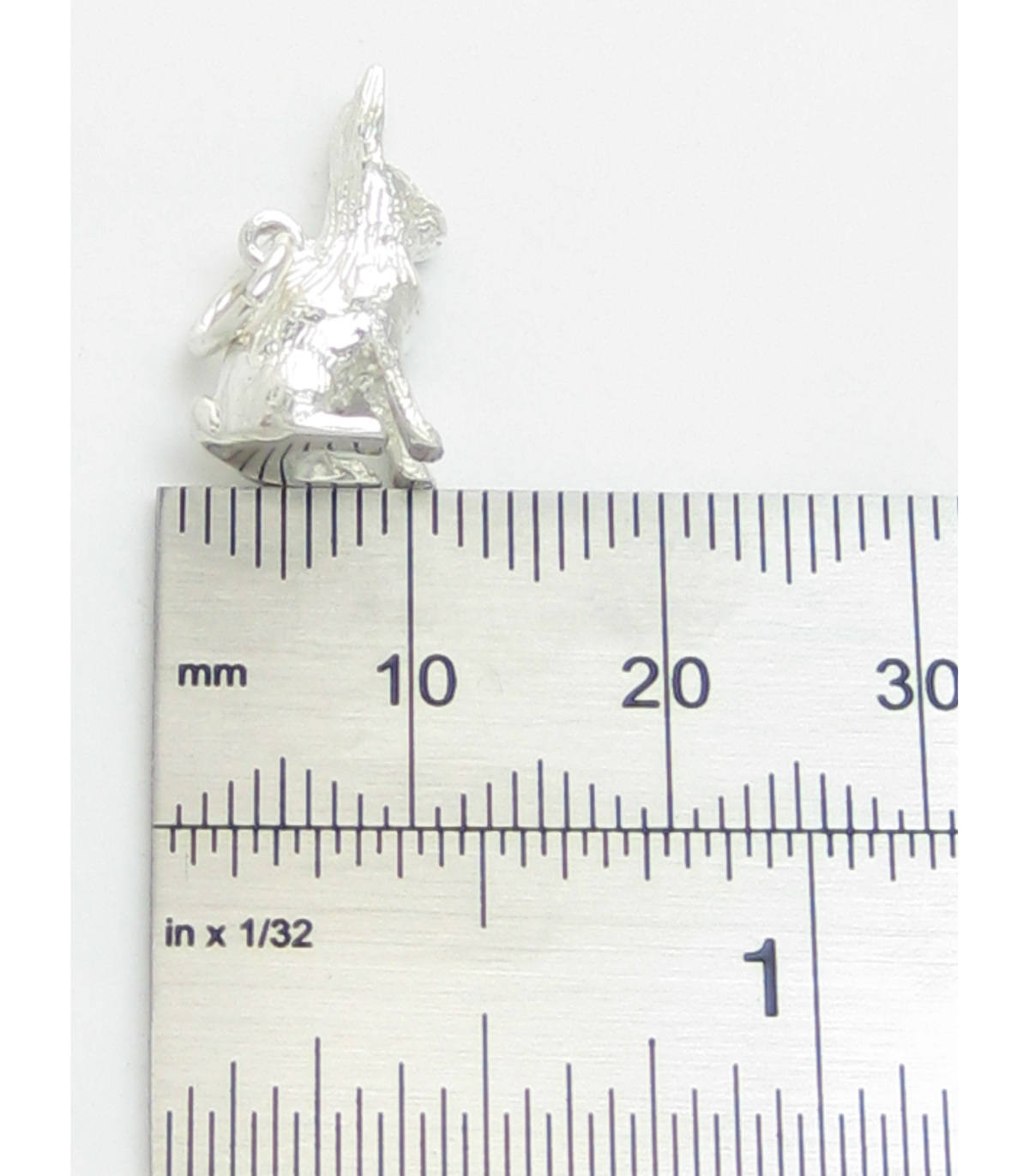 Hase Sterling Silber Charm .925 x 1 Hasen Charms Kein Kaninchen Hasen --SFP