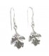 Oak Tree Leaf sterling silver earrings x 1 pair leaves drops