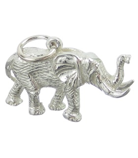 Elephant sterling silver charm .925 x 1 elephants charms 