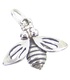 Bee sterling silver charm 2D .925 x 1 Bees Insect Insects charms