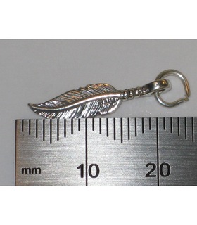 Pack of 20 Feathers small sterling silver charms .925 Feather charm SSF-4-XX20