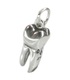 Tooth Molar sterling silver charm .925 x 1 Teeth Root Dentist charms
