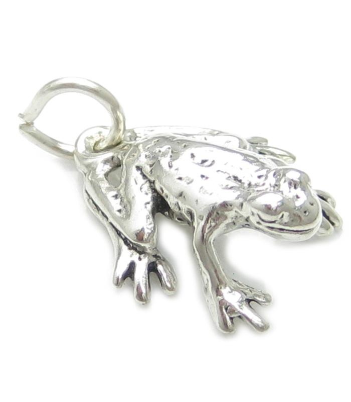 Frog Toad sterling silver charm .925 x 1 Frogs and Toads charms 
