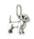 Small Chihuahua Dog sterling silver charm .925 x 1 Dogs charms
