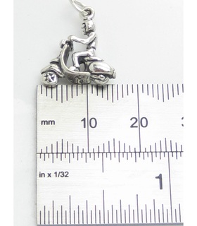 Girl on a Scooter Moped sterling silver charm .925 x 1 Scooters charms SSLP4518