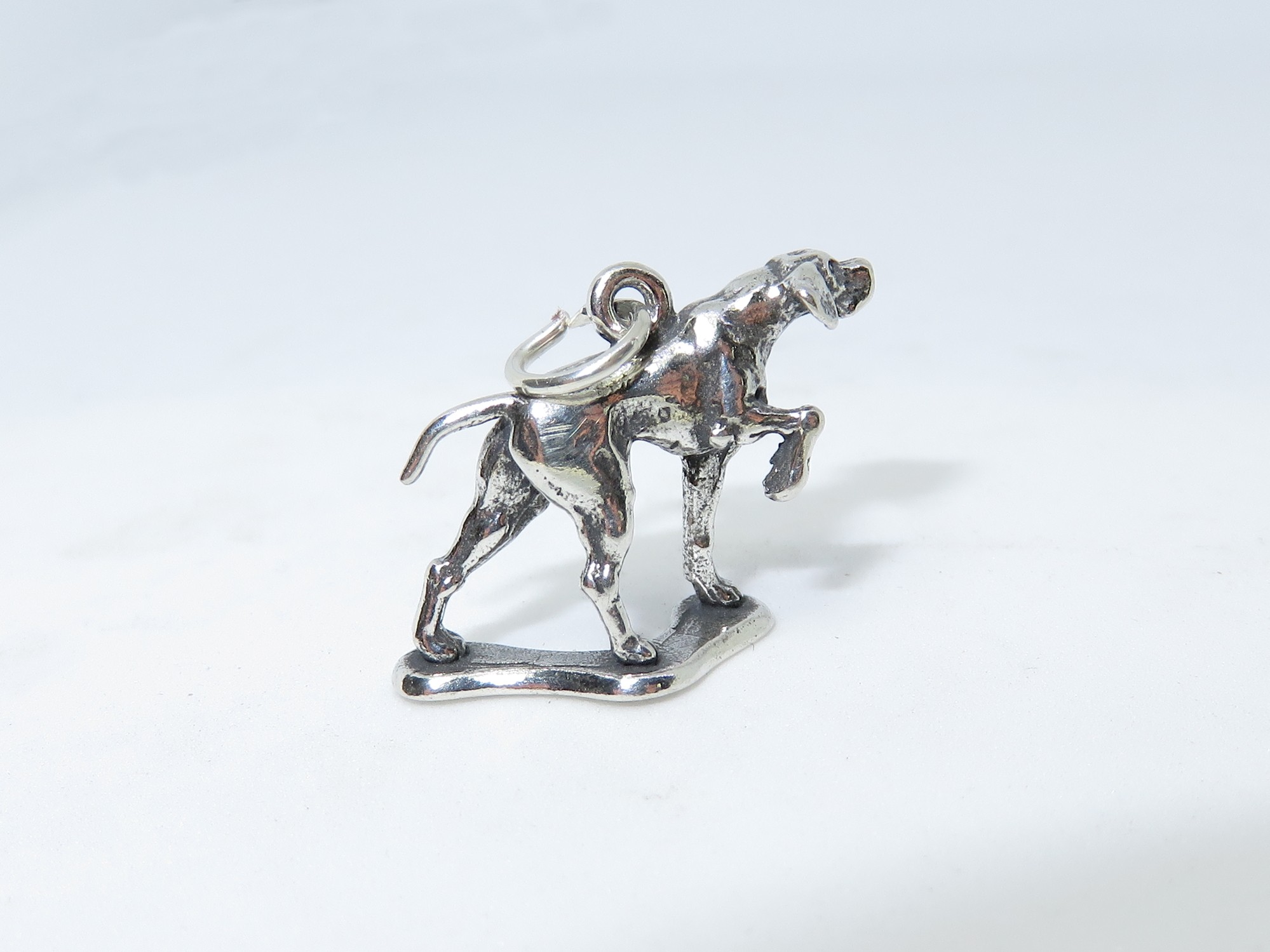 Pointer dog sterling silver charm .925 x 1 Pointers Dogs charms BJ2063 
