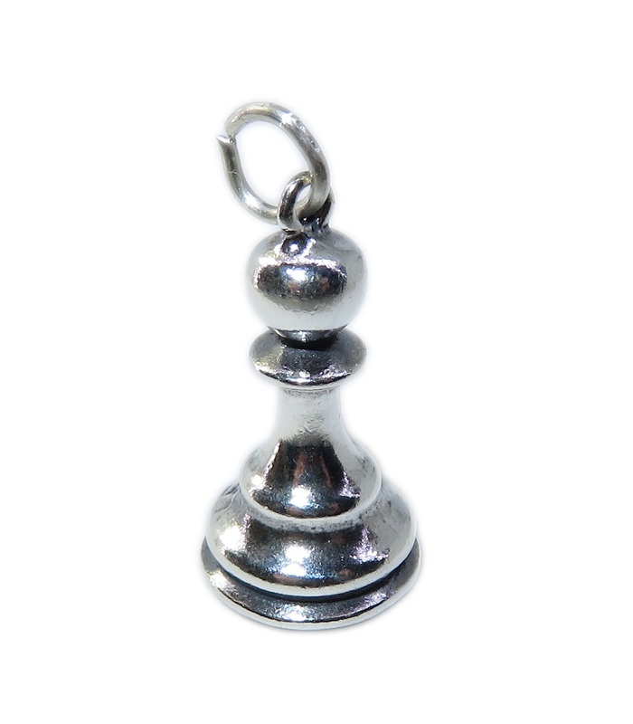 Pawn Chess piece sterling silver charm .925 x 1 Games charms