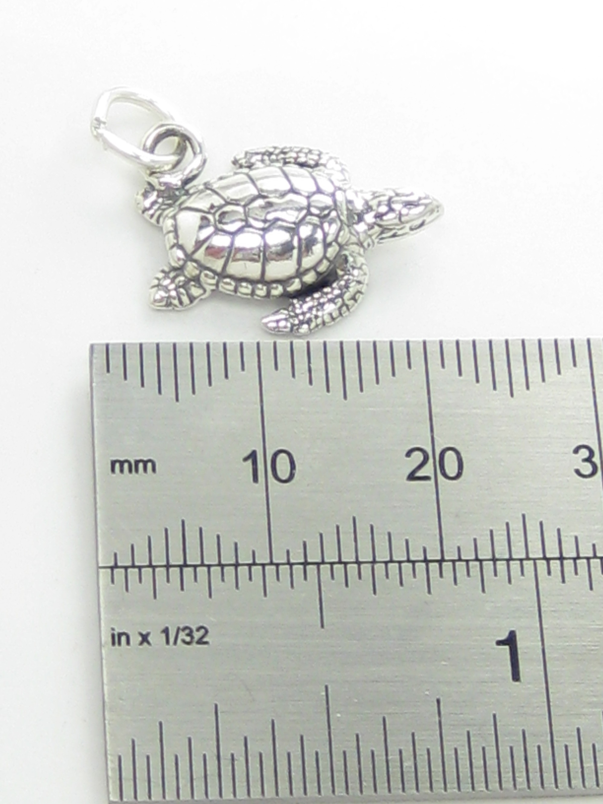Turtle sterling silver charm .925 x 1 Turtles turtel turtels charms - Picture 4 of 5
