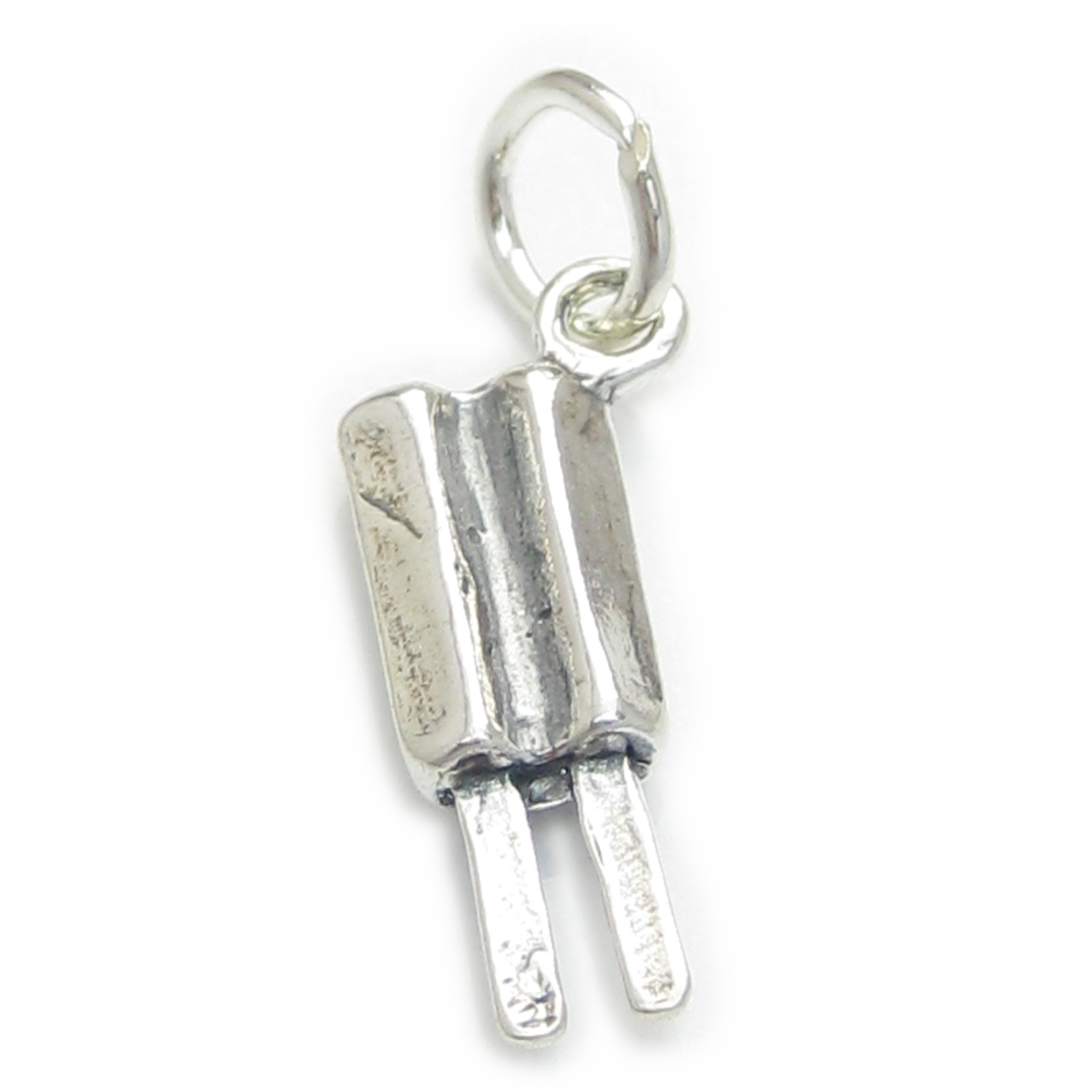 Ice Lolly Popsicle sterling silver charm .925 x 1 Double Lolly 
