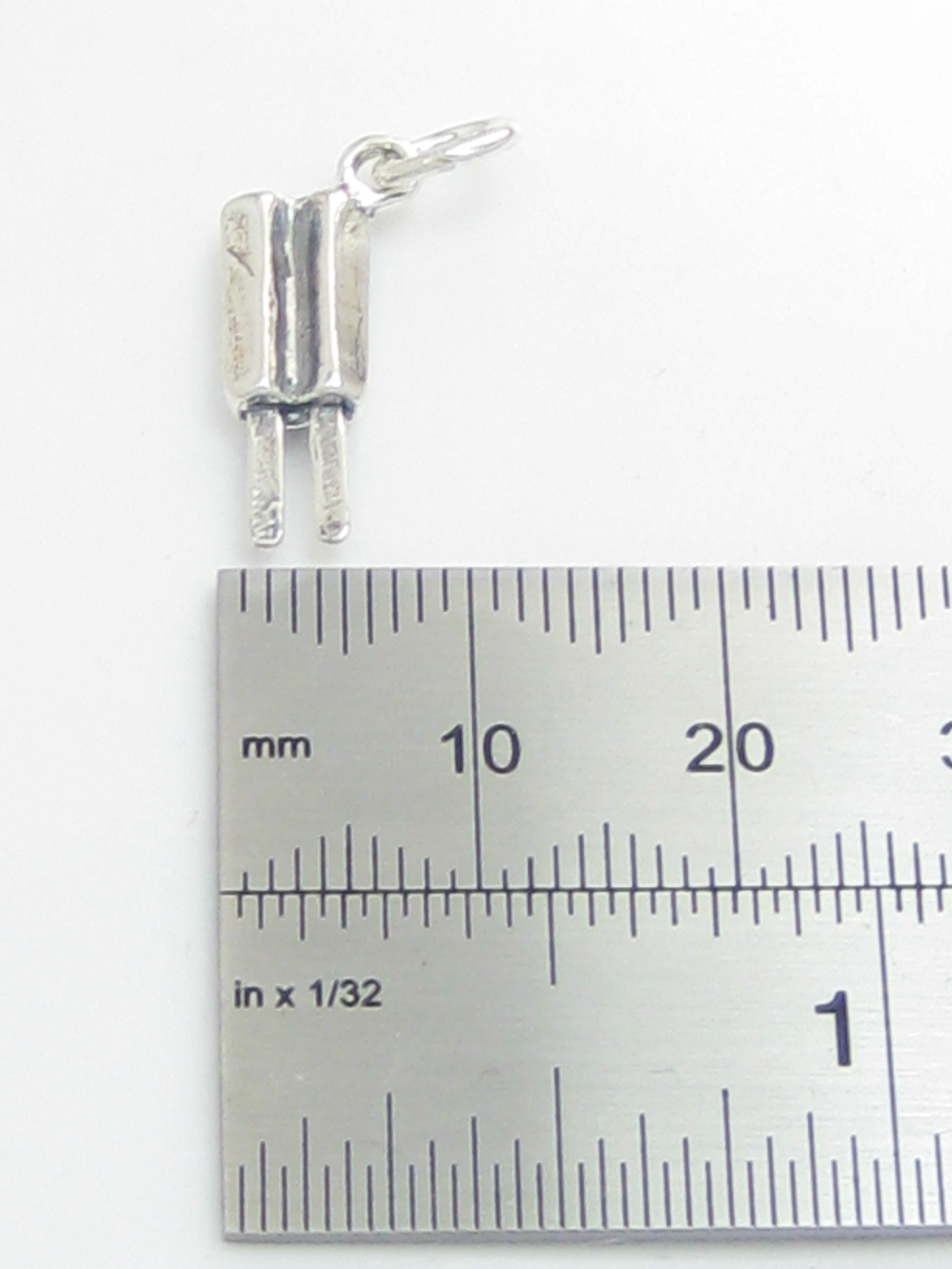 Ice Lolly Popsicle sterling silver charm .925 x 1 Double Lolly 