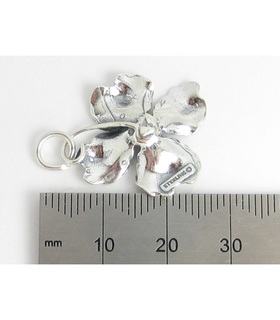 Flower TINY sterling silver charm .925 x 1 Flowers charms