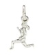 Female runner sterling silver charm SMALL .925 x 1 Lady Woman Running