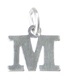 Letter M Initial sterling silver charm .925 x 1 Letters charms Style 6