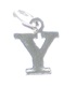 Letter Y Initial sterling silver charm .925 x 1 Letters charms Style 6