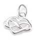 Infinity Heart small sterling silver charm .925 x 1 Forever Love charms