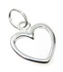 10mm small Heart sterling silver charm .925 x 1 Hearts and Love charms
