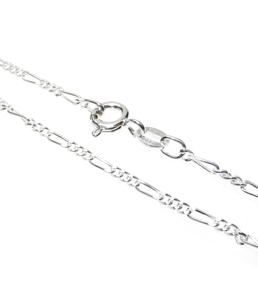 16 inch sterling silver figaro chain necklace .925 x 1 chains