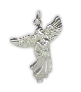 Engel 2D sterling zilveren bedel hanger .925 Engelen en