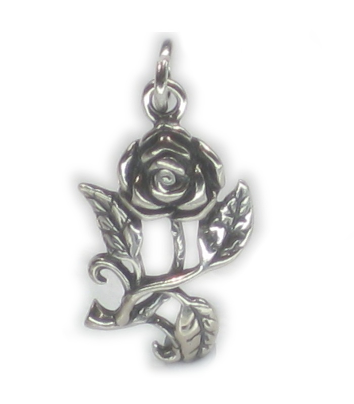 Flower TINY sterling silver charm .925 x 1 Flowers charms