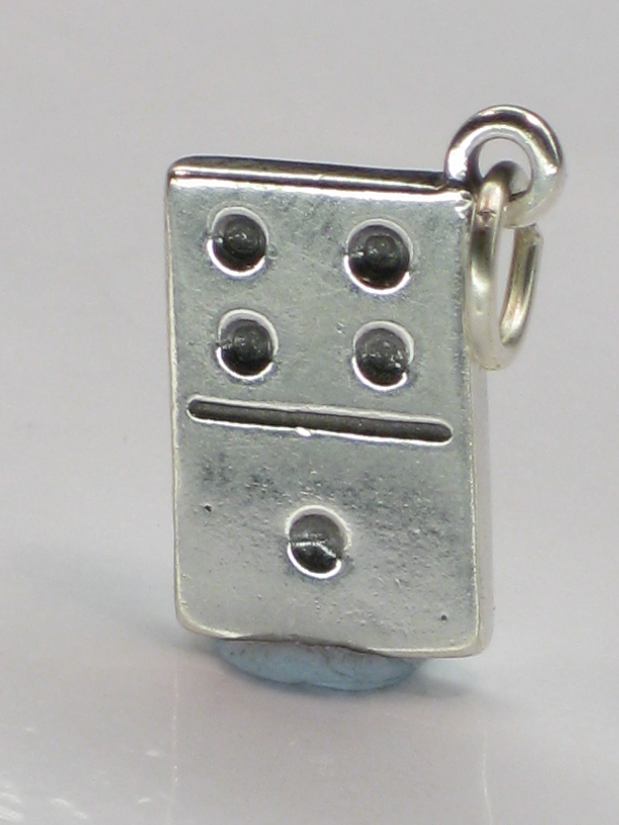 Domino sterling silver charm double sided .925 x 1 Dominoes game charms ...