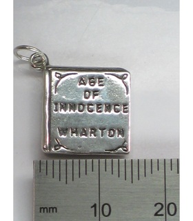 .925 Sterling Silver Wharton AGE OF INNOCENCE Book Charm 