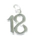 18 sterling silver charm .925 x 1 Birthday Age Number Eighteen charms