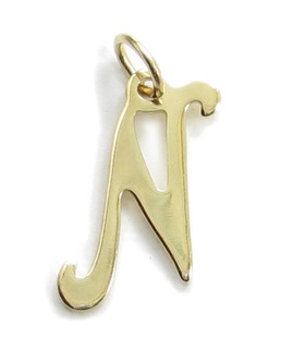 Initial A Letter 9ct yellow gold charm .375 x1 Letters Initials charms