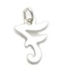Letter F Initial sterling silver charm .925 x1 Letters Initials charms