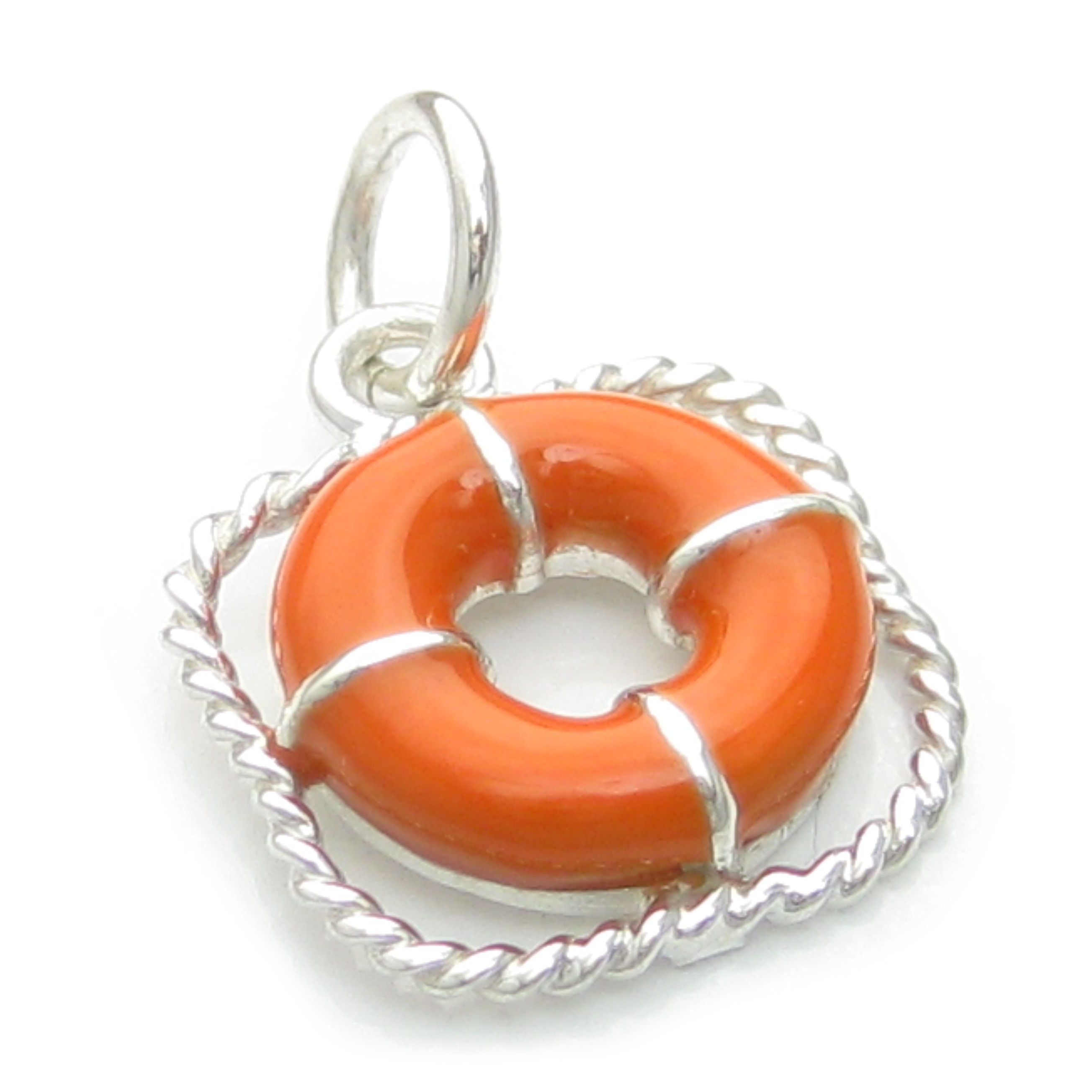 Life Buoy Preserver sterling silver charm .925x1 Boating Yachting charms