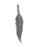 Feather silver charms