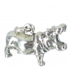 Hippopotamus Hippos silver charms