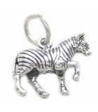 Zebra Silver Charms