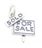 Real Estate Agent silver charms