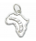 Africa silver charms
