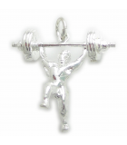 Weight lifting and Bodybuilding silver charms