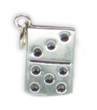 Dominos silver charms
