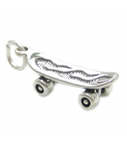 Skateboarding silver charms