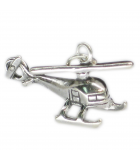 Helicopter silver charms