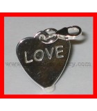 Love and Hearts Silver Charms