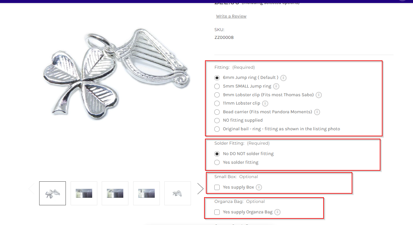 Product options help on Maldon Jewellery Co Product options help on Maldon Jewellery Co