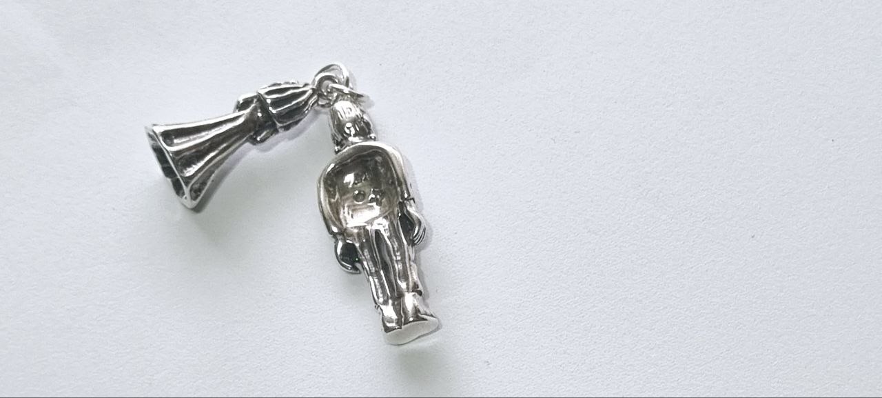 Bride figure and Frankenstein sterling silver charms